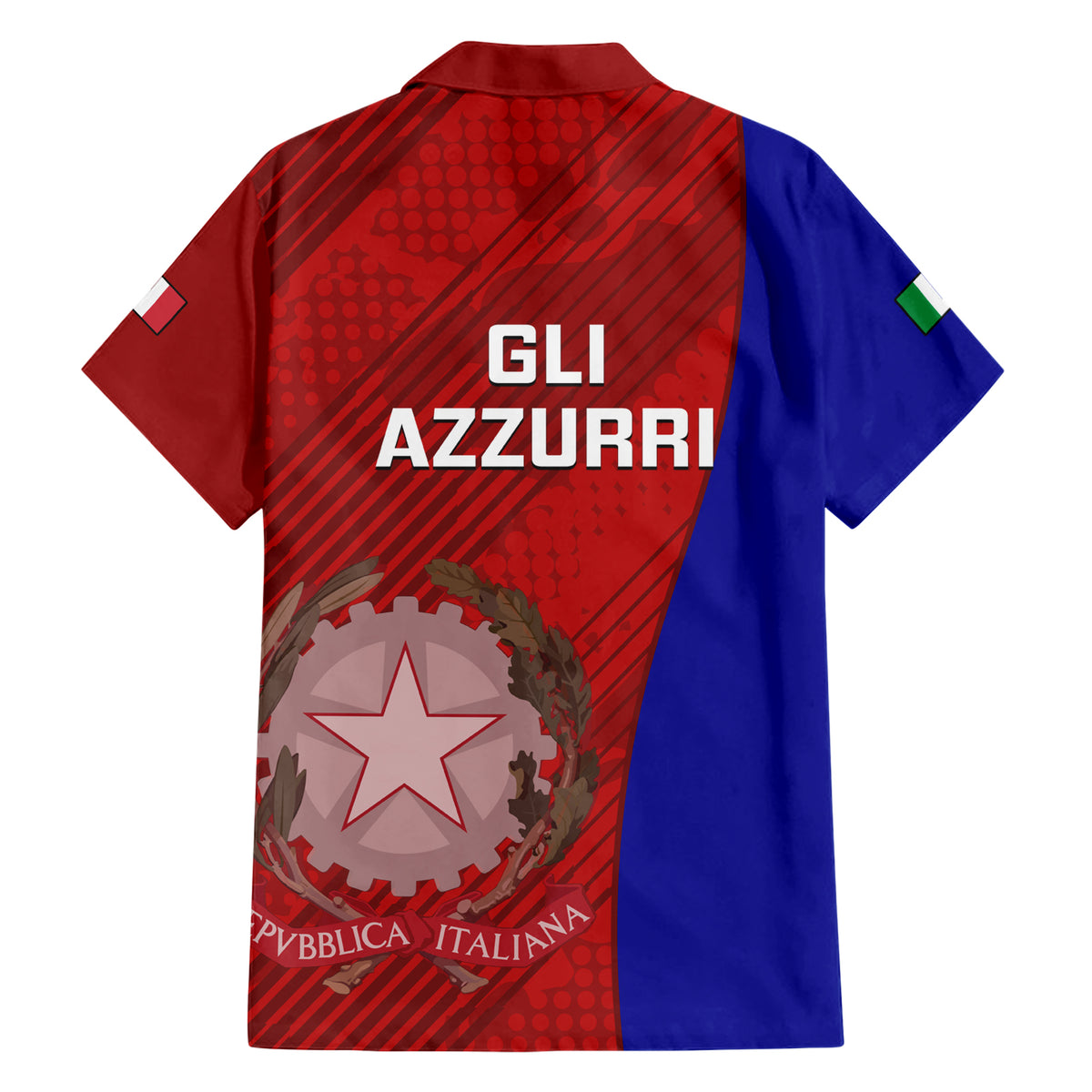 Italy Rugby Hawaiian Shirt 2023 The Blues Grunge Style - Wonder Print Shop