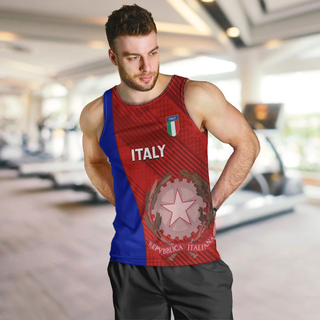 Italy Rugby Men Tank Top 2023 The Blues Grunge Style - Wonder Print Shop