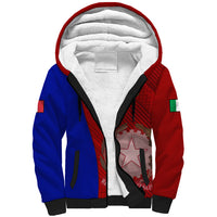 Italy Rugby Sherpa Hoodie 2023 The Blues Grunge Style - Wonder Print Shop