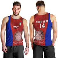 Custom Italy Rugby Men Tank Top 2023 The Blues Grunge Style - Wonder Print Shop