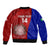 Custom Italy Rugby Sleeve Zip Bomber Jacket 2023 The Blues Grunge Style - Wonder Print Shop