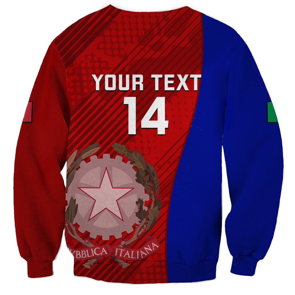 Custom Italy Rugby Sweatshirt 2023 The Blues Grunge Style - Wonder Print Shop