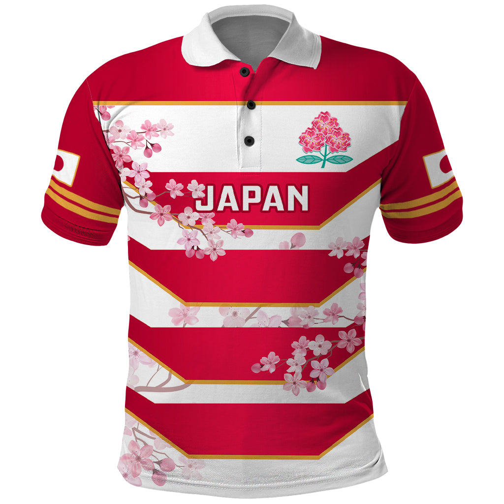 Personalised Japan Rugby Polo Shirt 2023 Go Sakuras World Cup LT14