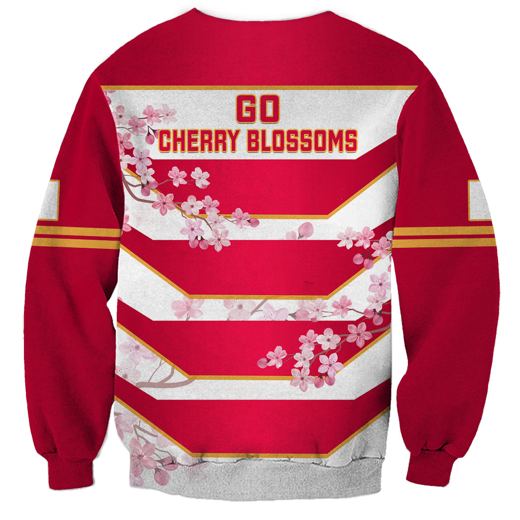 Japan Rugby Sweatshirt 2023 Go Cherry Blossoms World Cup - Wonder Print Shop
