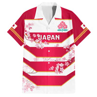 Custom Japan Rugby Family Matching Off Shoulder Maxi Dress and Hawaiian Shirt 2023 Go Cherry Blossoms World Cup - Wonder Print Shop