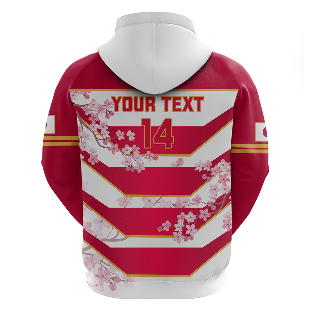 Custom Japan Rugby Hoodie 2023 Go Cherry Blossoms World Cup - Wonder Print Shop