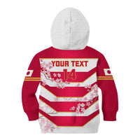 Custom Japan Rugby Kid Hoodie 2023 Go Cherry Blossoms World Cup - Wonder Print Shop