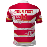 Custom Japan Rugby Polo Shirt 2023 Go Cherry Blossoms World Cup - Wonder Print Shop