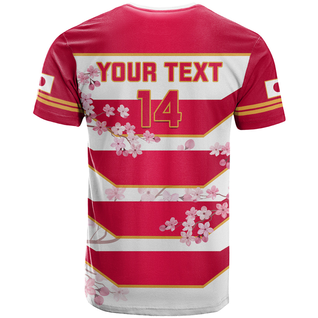 Custom Japan Rugby T Shirt 2023 Go Cherry Blossoms World Cup - Wonder Print Shop
