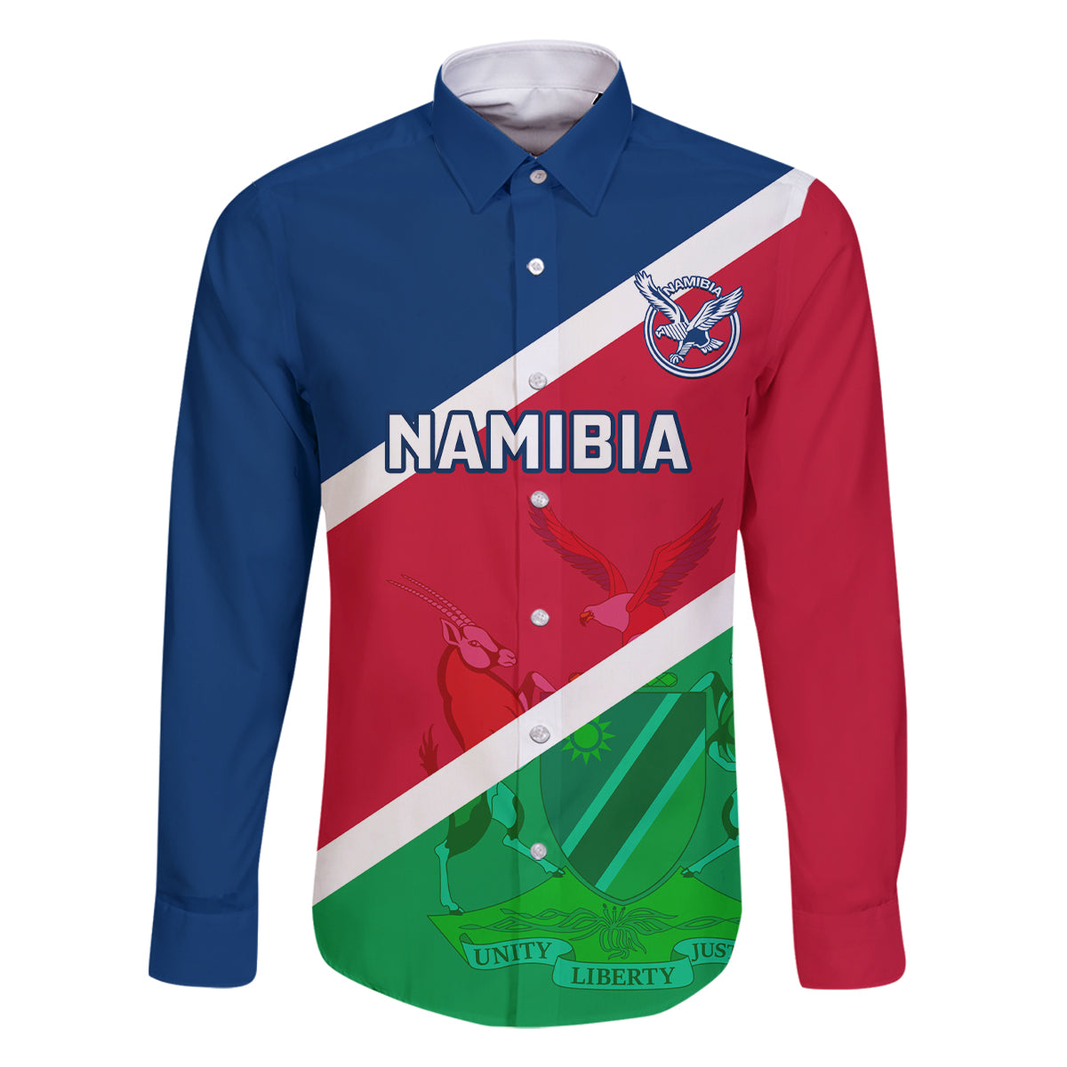 Namibia Rugby Family Matching Off Shoulder Short Dress and Hawaiian Shirt 2023 Welwitschias Flag Style - Wonder Print Shop