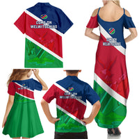 Namibia Rugby Family Matching Summer Maxi Dress and Hawaiian Shirt 2023 Welwitschias Flag Style - Wonder Print Shop