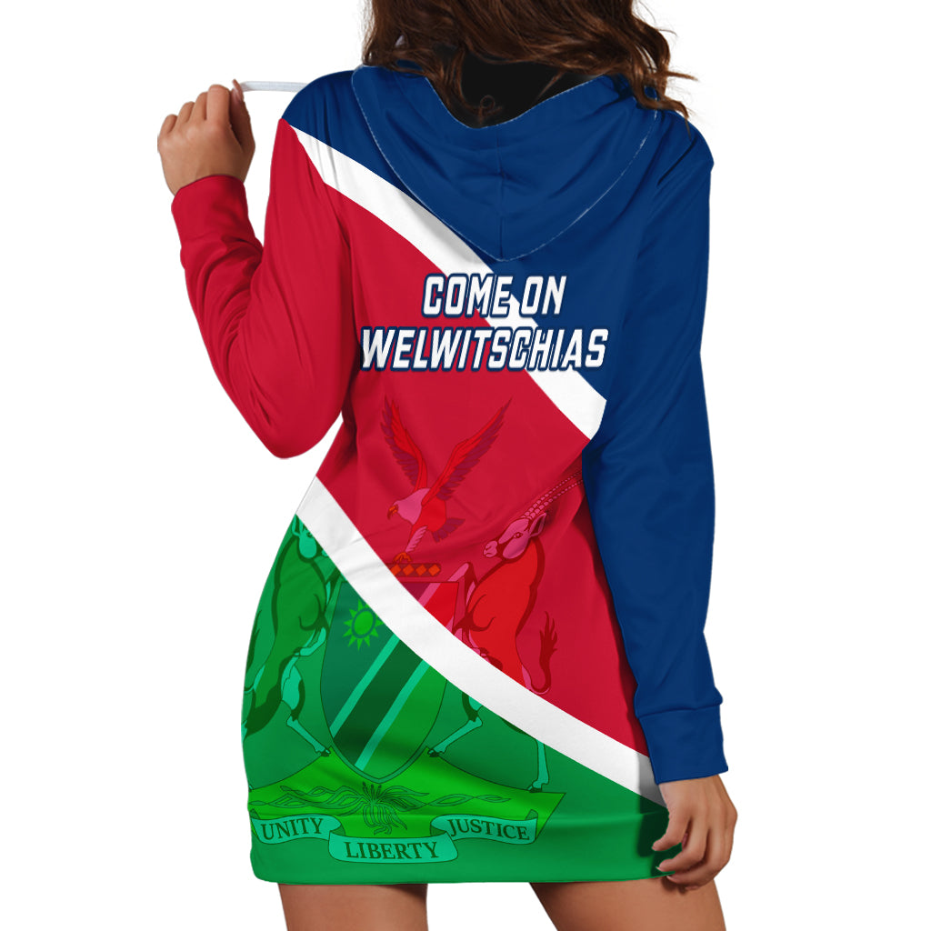 Namibia Rugby Hoodie Dress 2023 Welwitschias Flag Style - Wonder Print Shop