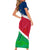Namibia Rugby Short Sleeve Bodycon Dress 2023 Welwitschias Flag Style - Wonder Print Shop