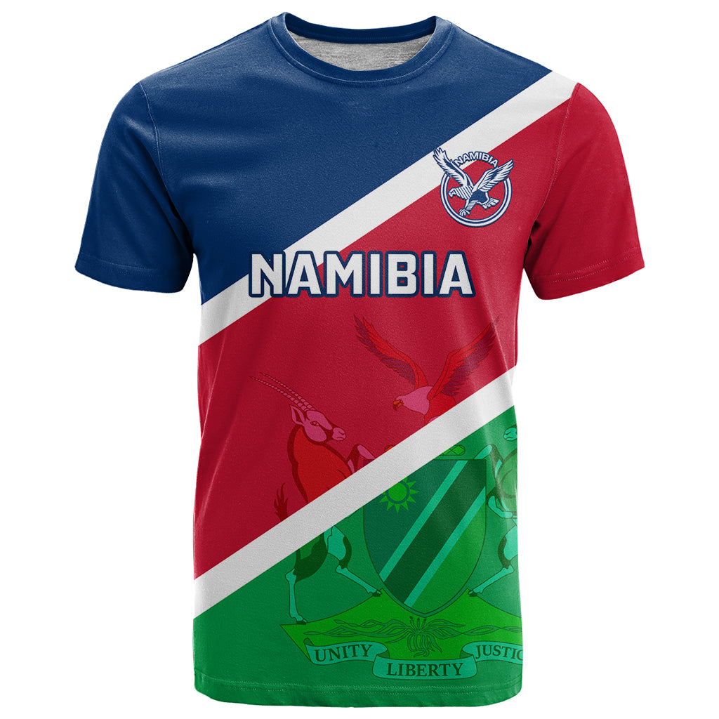Namibia Rugby T Shirt 2023 Go Welwitschias World Cup Flag Style LT14