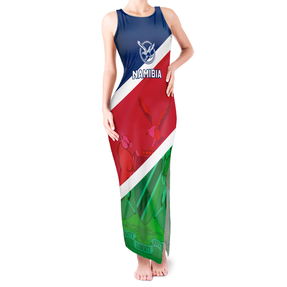 Namibia Rugby Tank Maxi Dress 2023 Welwitschias Flag Style - Wonder Print Shop