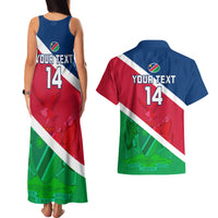 Custom Namibia Rugby Couples Matching Tank Maxi Dress and Hawaiian Shirt 2023 Welwitschias Flag Style - Wonder Print Shop