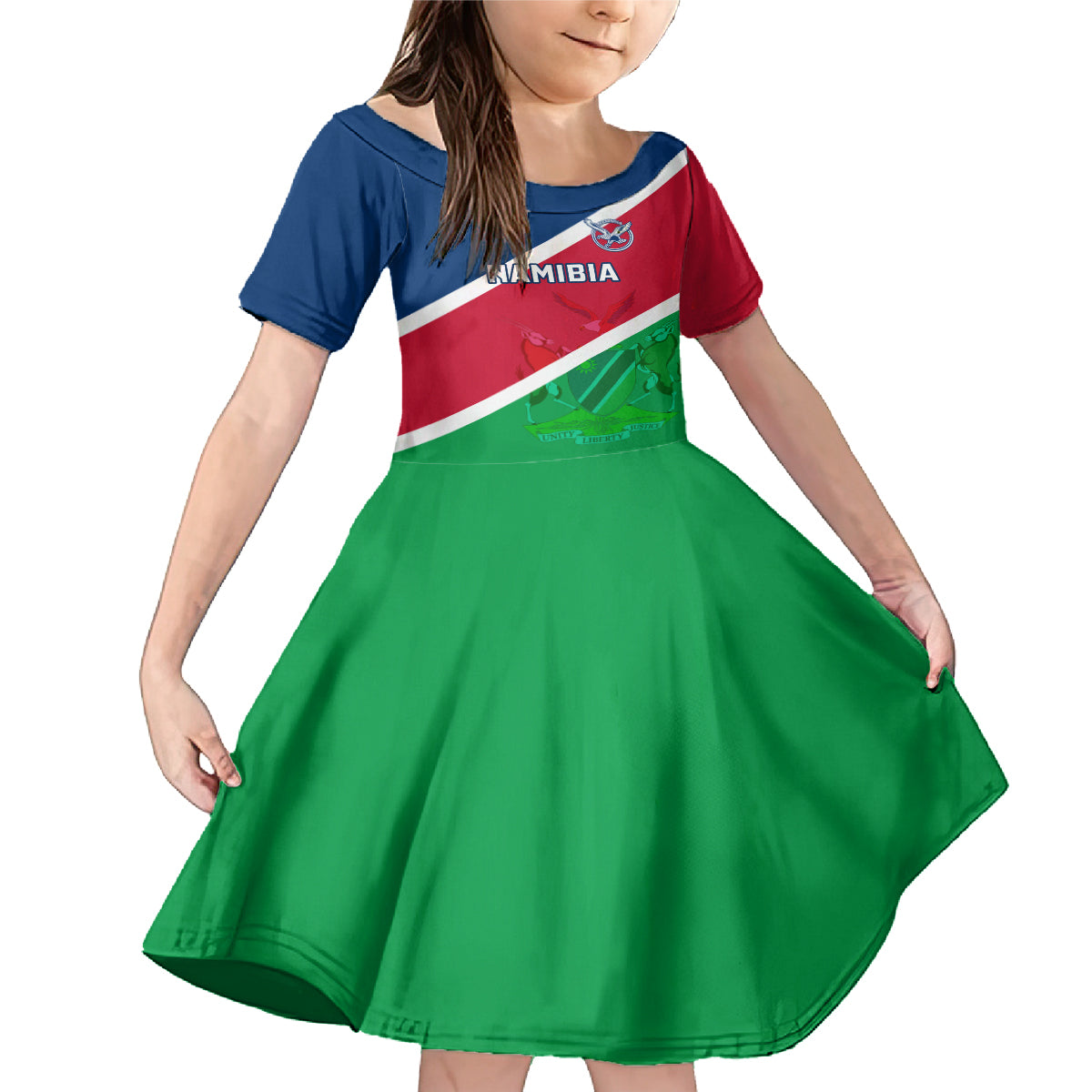 Custom Namibia Rugby Family Matching Mermaid Dress and Hawaiian Shirt 2023 Welwitschias Flag Style - Wonder Print Shop
