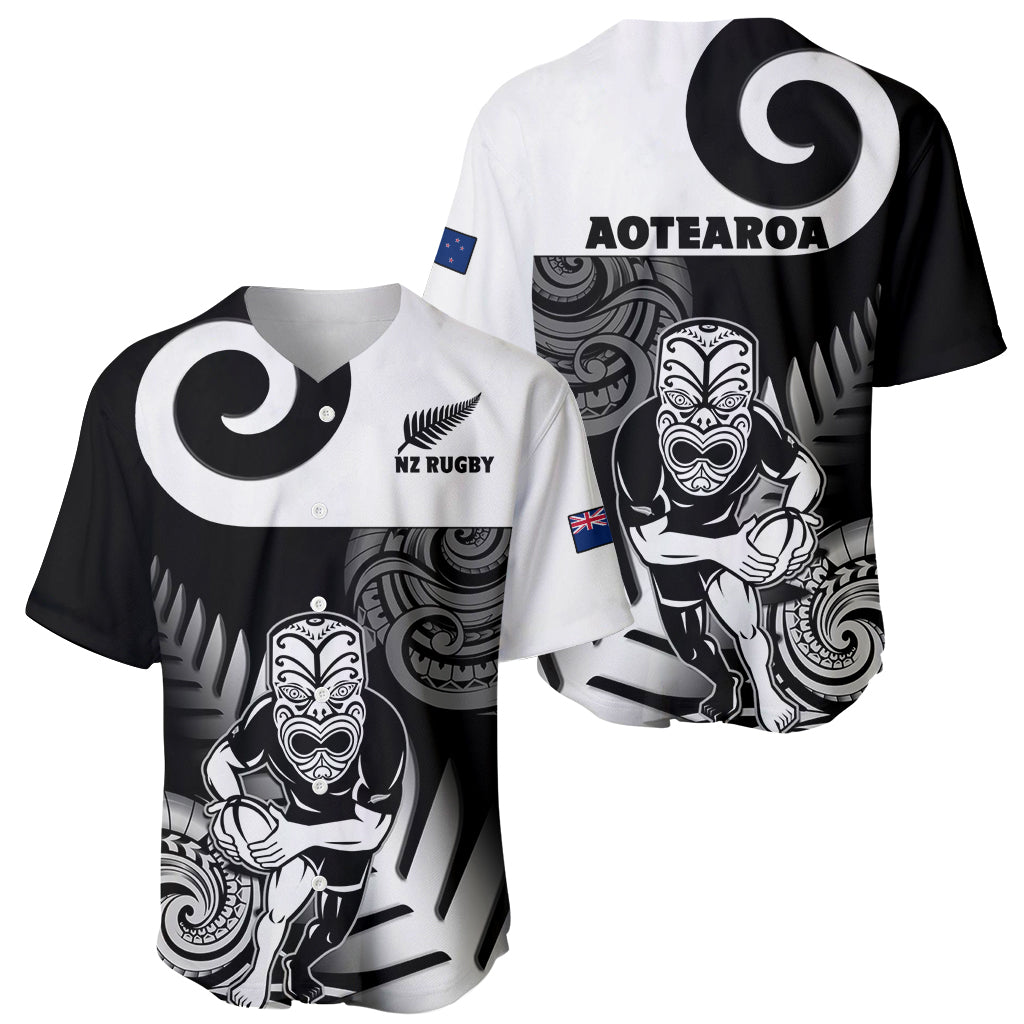 New Zealand Silver Fern Rugby Baseball Jersey Go Champions NZ All Black Maori Koru - Wonder Print Shop