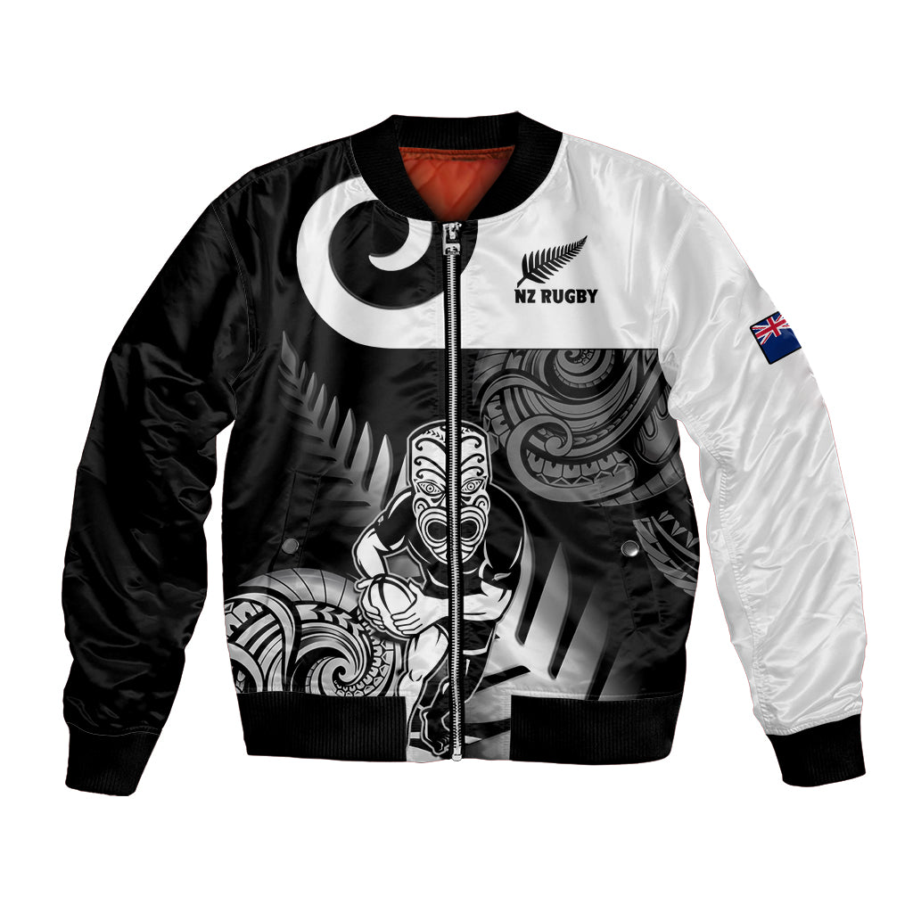 New Zealand Silver Fern Rugby Bomber Jacket Go Champions NZ All Black Maori Koru - Wonder Print Shop
