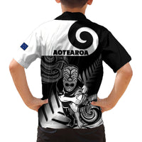 New Zealand Silver Fern Rugby Family Matching Long Sleeve Bodycon Dress and Hawaiian Shirt Go Champions NZ All Black Maori Koru - Wonder Print Shop