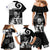 New Zealand Silver Fern Rugby Family Matching Mermaid Dress and Hawaiian Shirt Go Champions NZ All Black Maori Koru - Wonder Print Shop