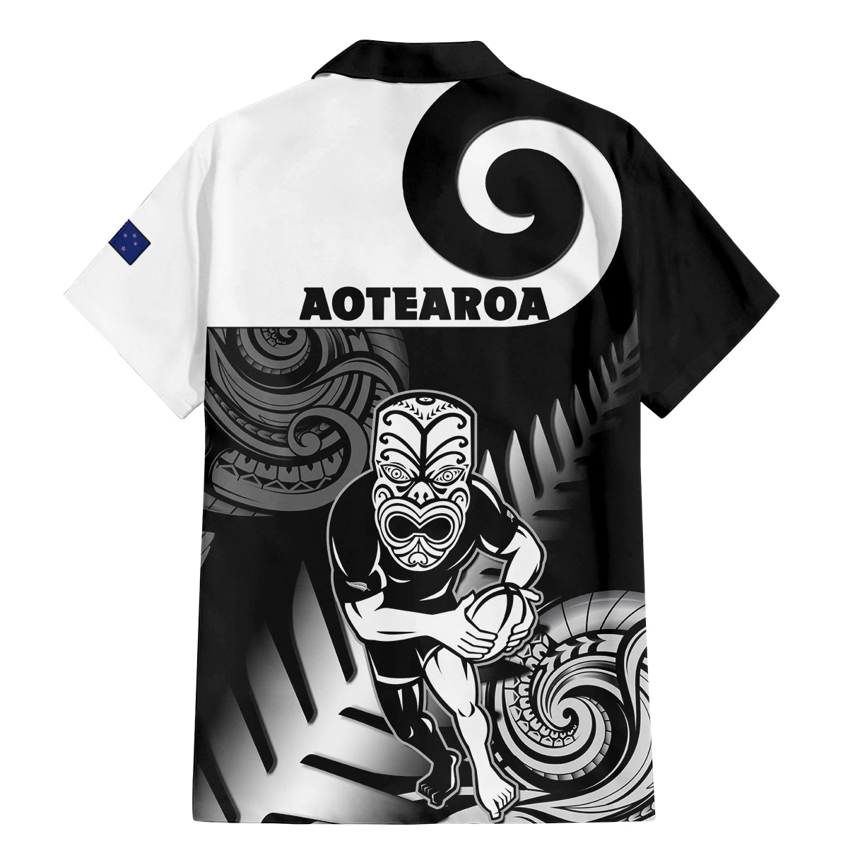 New Zealand Silver Fern Rugby Family Matching Mermaid Dress and Hawaiian Shirt Go Champions NZ All Black Maori Koru - Wonder Print Shop