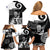 New Zealand Silver Fern Rugby Family Matching Off Shoulder Short Dress and Hawaiian Shirt Go Champions NZ All Black Maori Koru - Wonder Print Shop