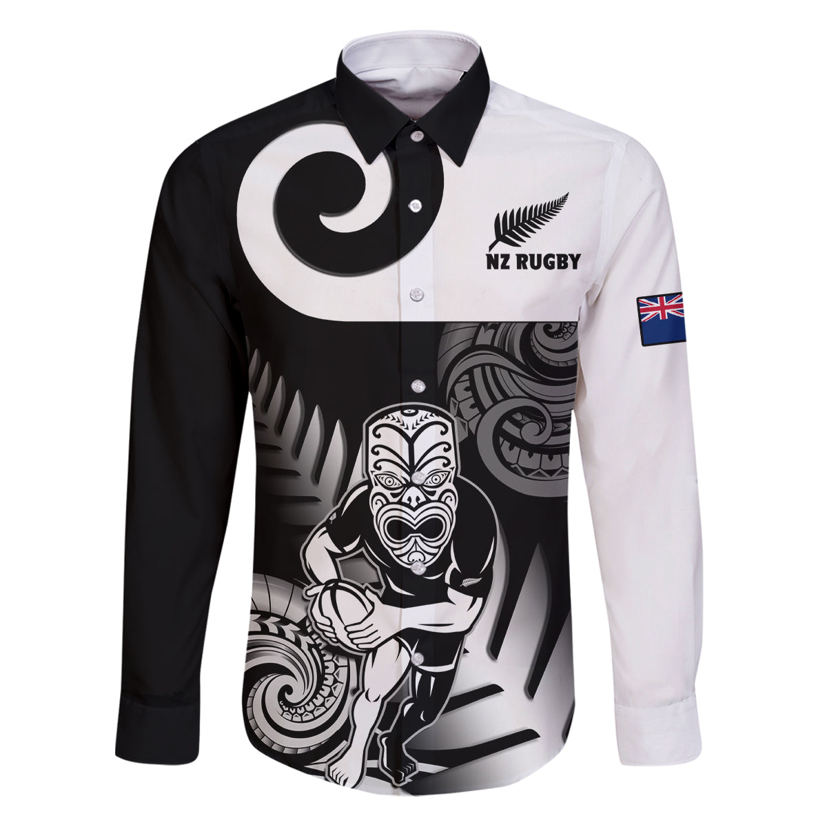 New Zealand Silver Fern Rugby Family Matching Puletasi Dress and Hawaiian Shirt Go Champions NZ All Black Maori Koru - Wonder Print Shop