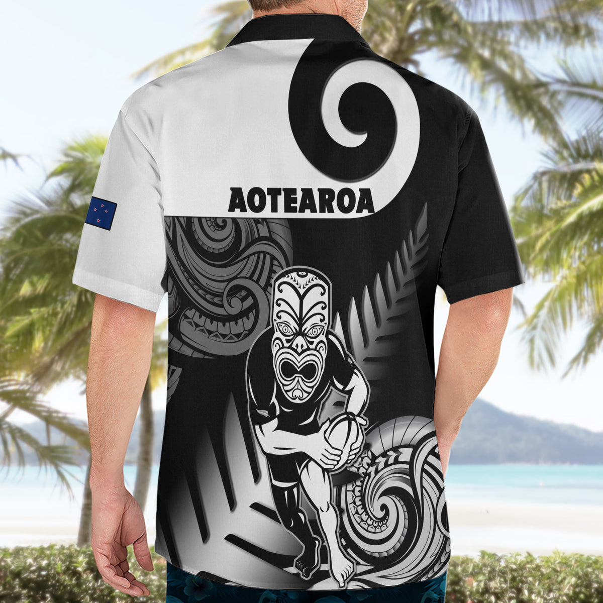 New Zealand Silver Fern Rugby Hawaiian Shirt Go Champions NZ All Black Maori Koru - Wonder Print Shop