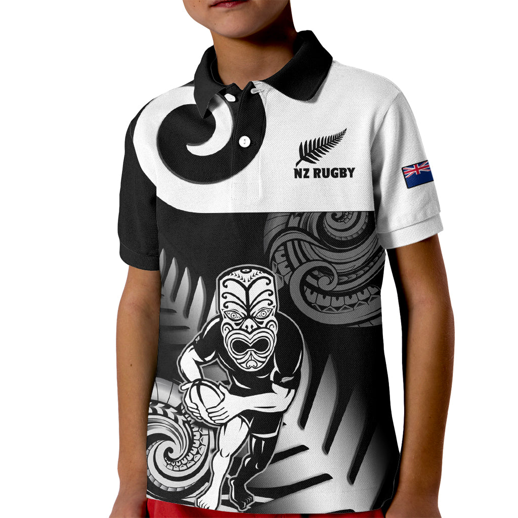 New Zealand Silver Fern Rugby Kid Polo Shirt Go Champions NZ All Black Maori Koru - Wonder Print Shop