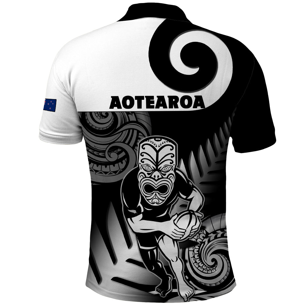 New Zealand Silver Fern Rugby Polo Shirt Go Champions NZ All Black Maori Koru - Wonder Print Shop