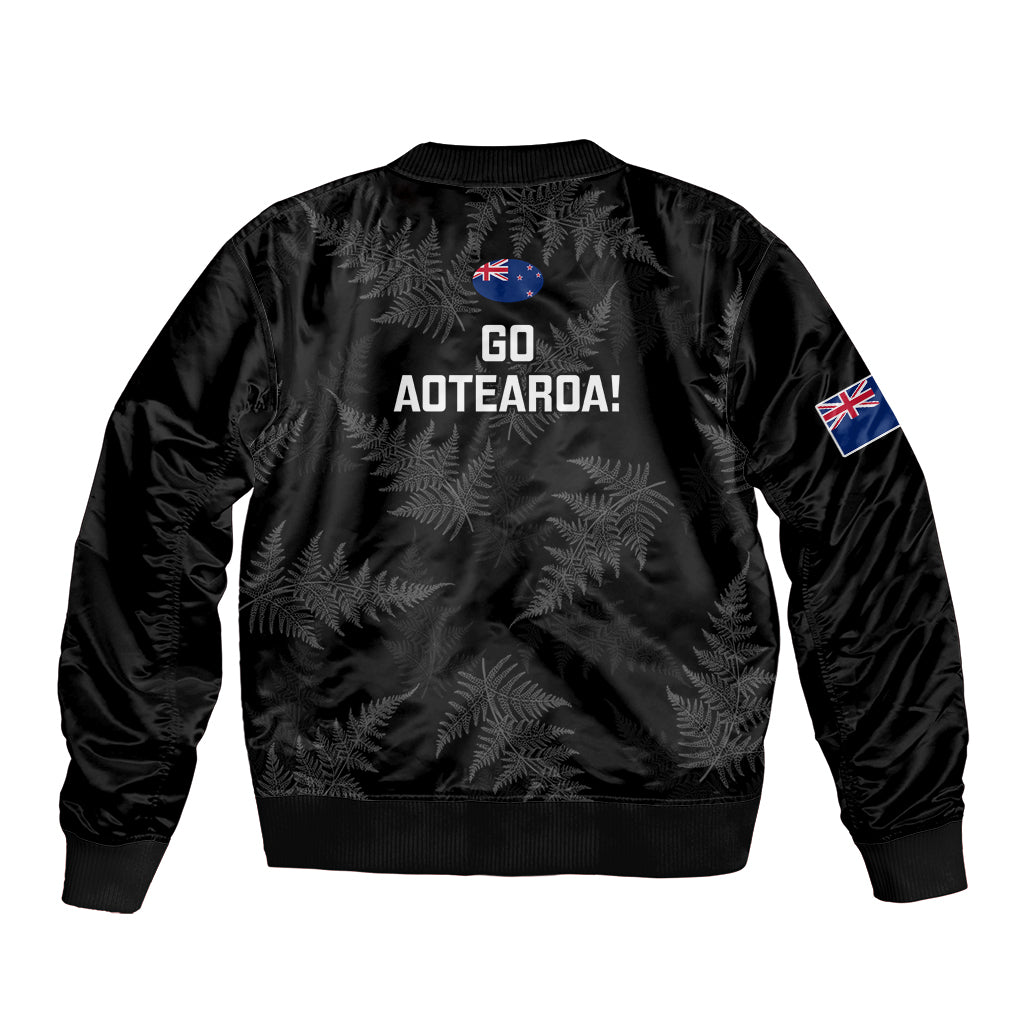New Zealand Silver Fern Rugby Bomber Jacket 2023 Go Aotearoa Champions World Cup - Wonder Print Shop