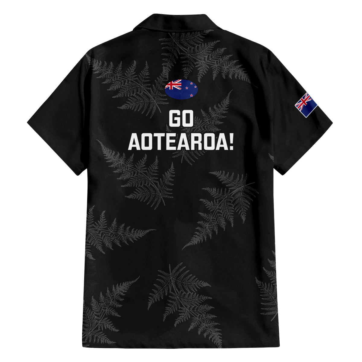 New Zealand Silver Fern Rugby Family Matching Off Shoulder Long Sleeve Dress and Hawaiian Shirt 2023 Go Aotearoa Champions World Cup - Wonder Print Shop