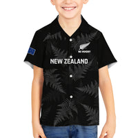 New Zealand Silver Fern Rugby Family Matching Off Shoulder Short Dress and Hawaiian Shirt 2023 Go Aotearoa Champions World Cup - Wonder Print Shop