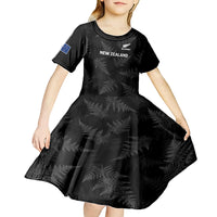 New Zealand Silver Fern Rugby Kid Short Sleeve Dress 2023 Go Aotearoa Champions World Cup - Wonder Print Shop