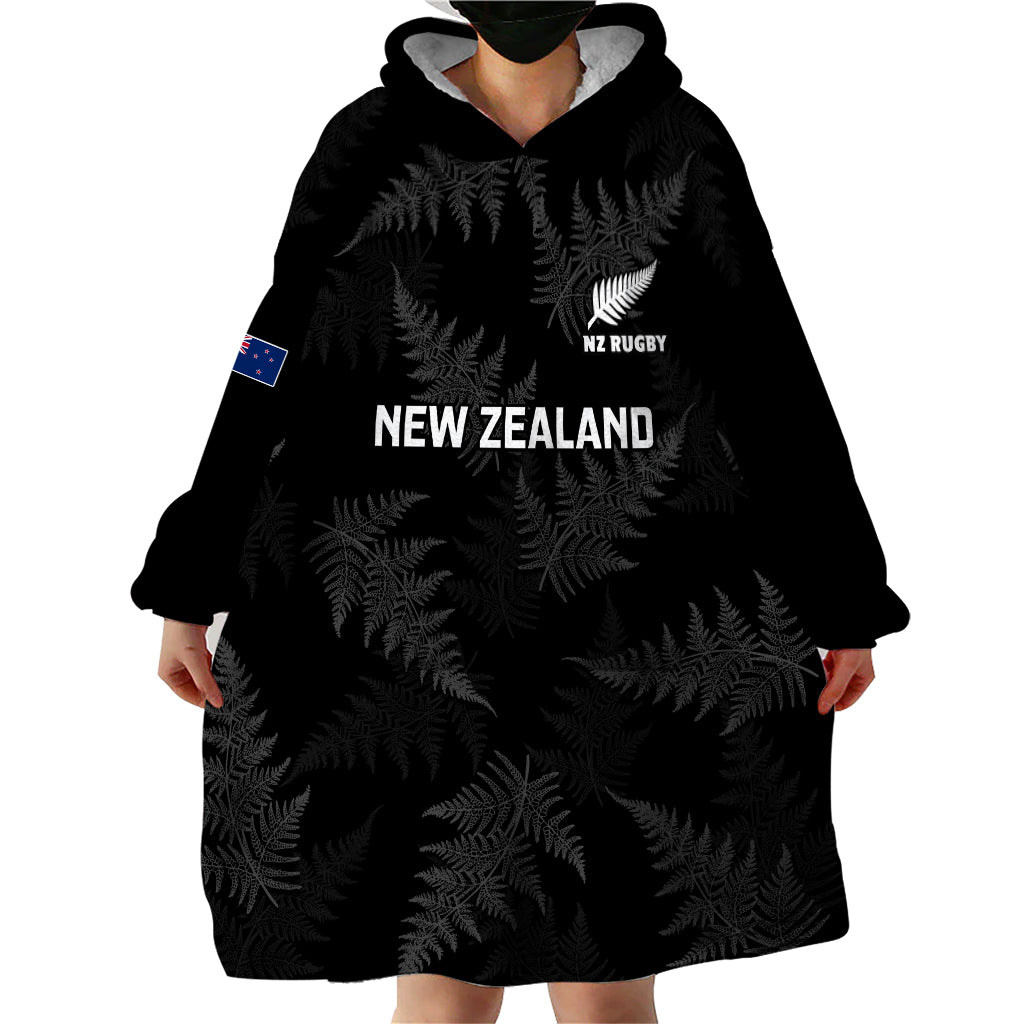 New Zealand Silver Fern Rugby Wearable Blanket Hoodie 2023 Go Aotearoa Champions World Cup - Wonder Print Shop