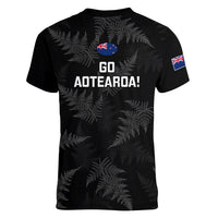 New Zealand Silver Fern Rugby Women V Neck T Shirt 2023 Go Aotearoa Champions World Cup - Wonder Print Shop
