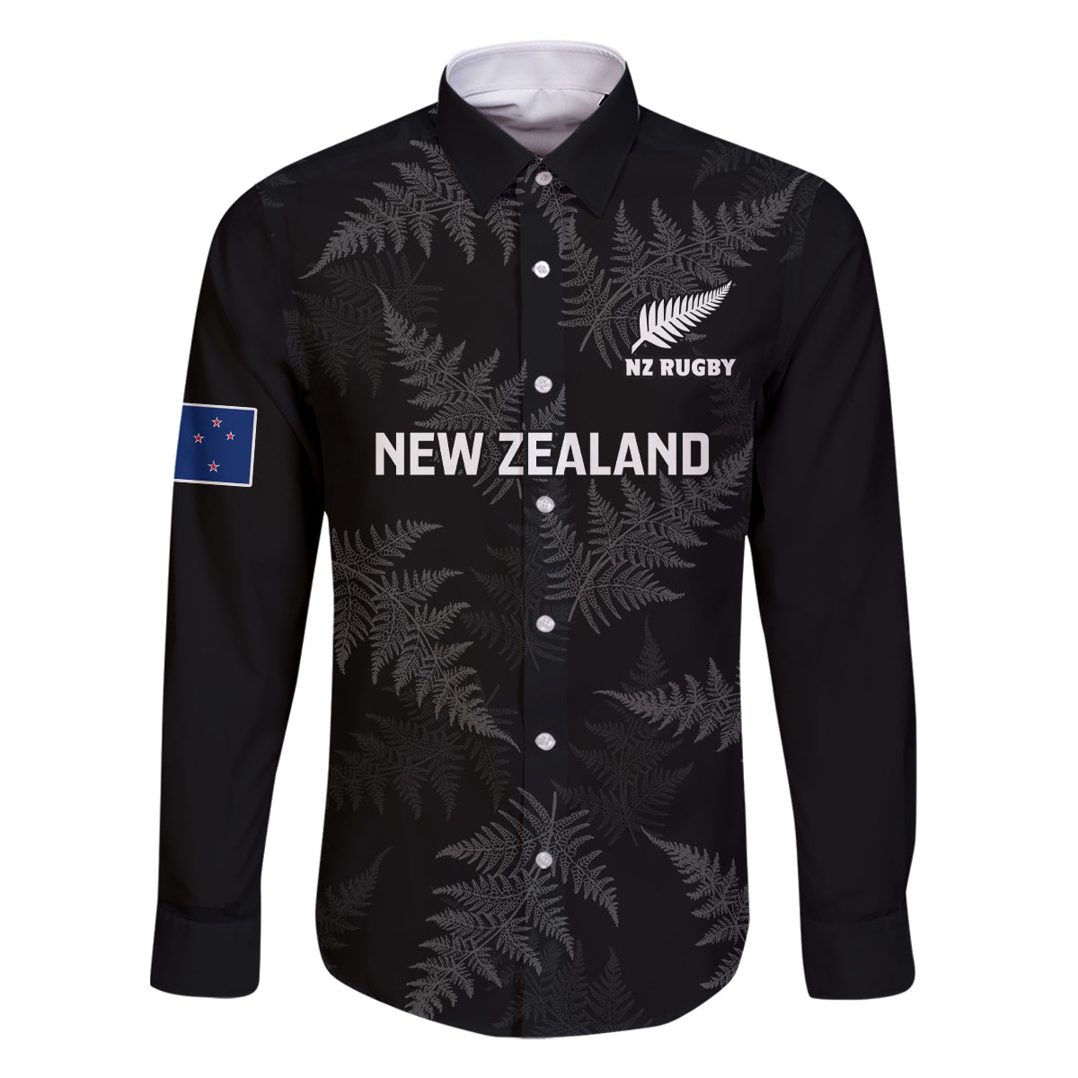 Custom New Zealand Silver Fern Rugby Family Matching Long Sleeve Bodycon Dress and Hawaiian Shirt 2023 Go Aotearoa Champions World Cup - Wonder Print Shop