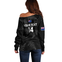 Custom New Zealand Silver Fern Rugby Off Shoulder Sweater 2023 Go Aotearoa Champions World Cup - Wonder Print Shop