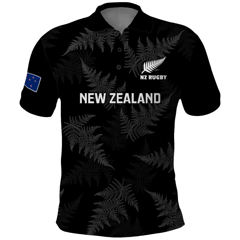 Personalised New Zealand Silver Fern Rugby Polo Shirt 2023 Go Aotearoa World Cup LT14