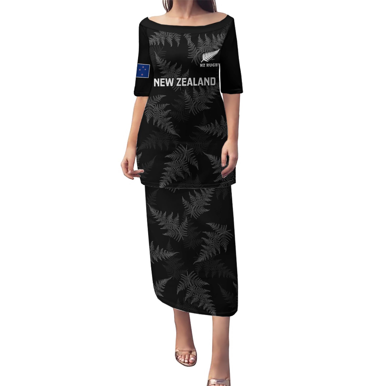 Custom New Zealand Silver Fern Rugby Puletasi 2023 Go Aotearoa Champions World Cup - Wonder Print Shop