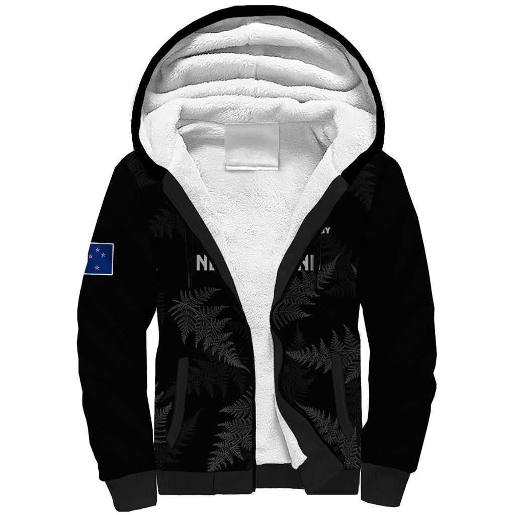 Custom New Zealand Silver Fern Rugby Sherpa Hoodie 2023 Go Aotearoa Champions World Cup - Wonder Print Shop