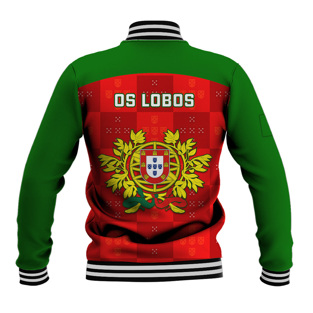 Portugal Rugby Baseball Jacket Go Wolves Mix Coat Of Arms - Wonder Print Shop