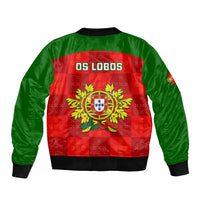 Portugal Rugby Bomber Jacket Go Wolves Mix Coat Of Arms - Wonder Print Shop