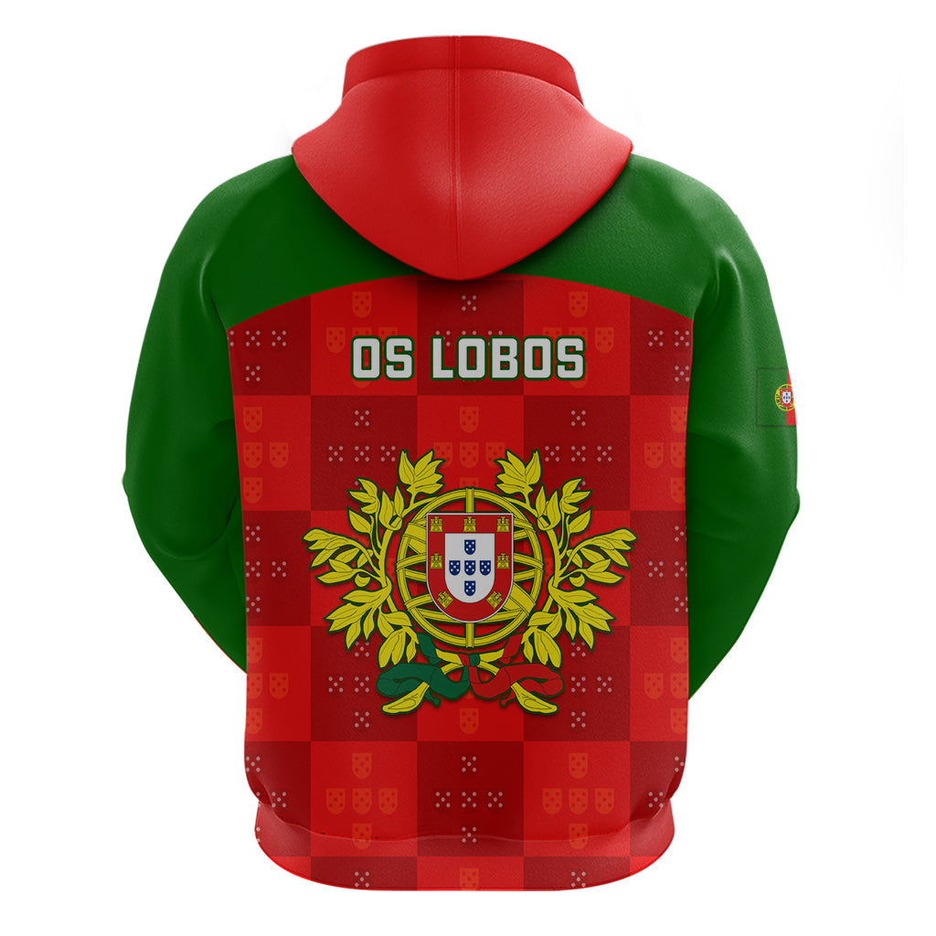 Portugal Rugby Hoodie Go Wolves Mix Coat Of Arms - Wonder Print Shop