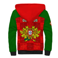 Portugal Rugby Sherpa Hoodie Go Wolves Mix Coat Of Arms - Wonder Print Shop