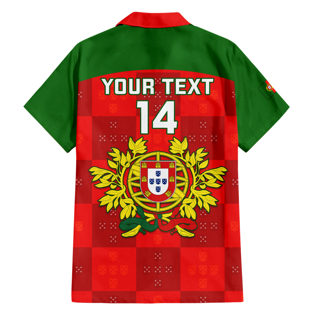 Custom Portugal Rugby Family Matching Short Sleeve Bodycon Dress and Hawaiian Shirt Go Wolves Mix Coat Of Arms - Wonder Print Shop