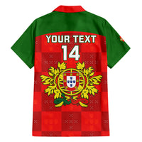 Custom Portugal Rugby Hawaiian Shirt Go Wolves Mix Coat Of Arms - Wonder Print Shop