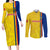 Romania Rugby Couples Matching Long Sleeve Bodycon Dress and Long Sleeve Button Shirts Go The Oaks Grunge Style - Wonder Print Shop