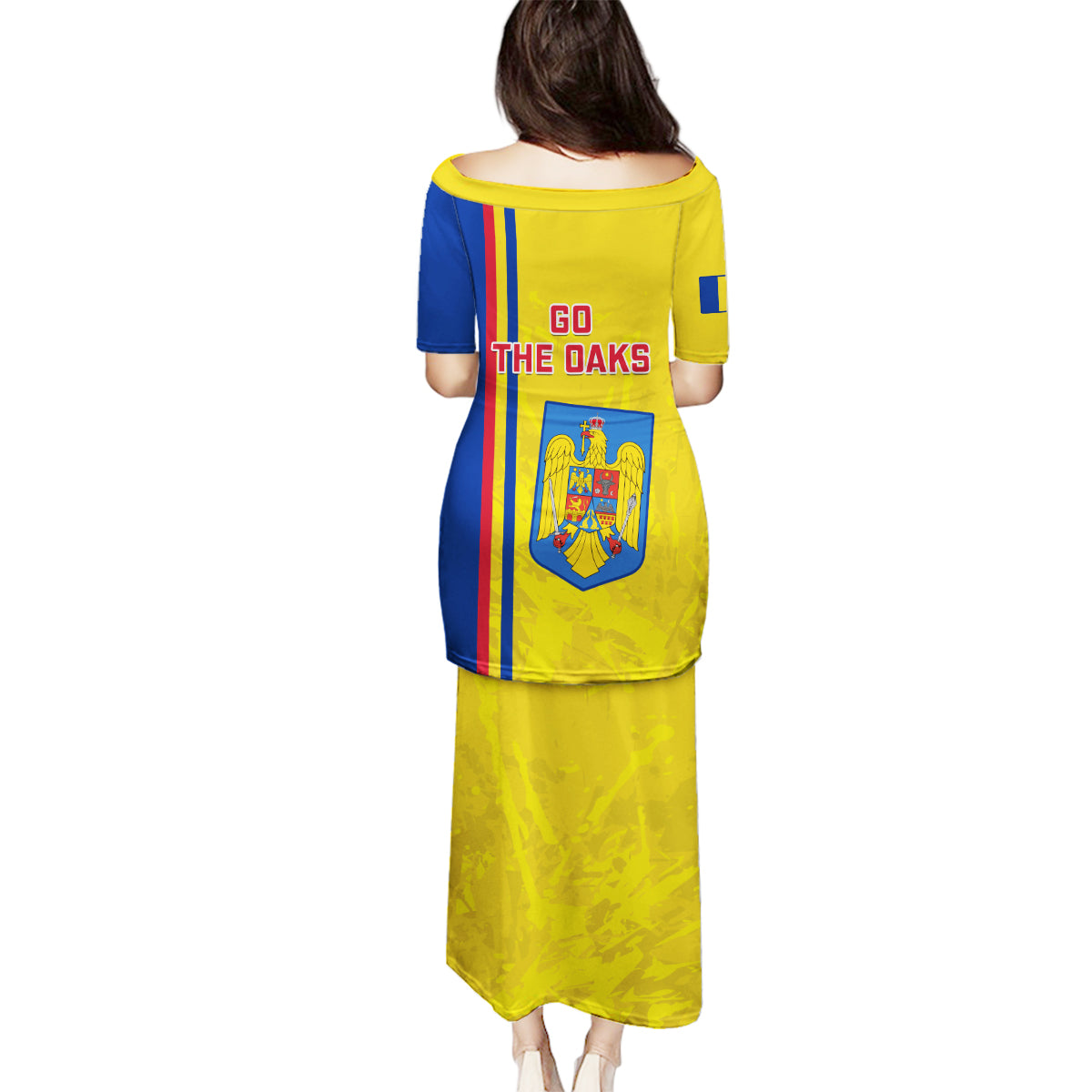 Romania Rugby Family Matching Puletasi Dress and Hawaiian Shirt Go The Oaks Grunge Style - Wonder Print Shop